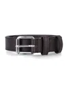 Comme Des Garçons Comme Des Garcons Wallet Leather Belt With Rectangular Buckle In Marrone