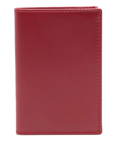 Comme Des Garçons Wallet Leather Bi-fold Classic Bill Wallet In Burgundy