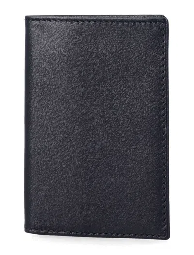 Comme Des Garçons Wallet Leather Bifold Wallet In Black