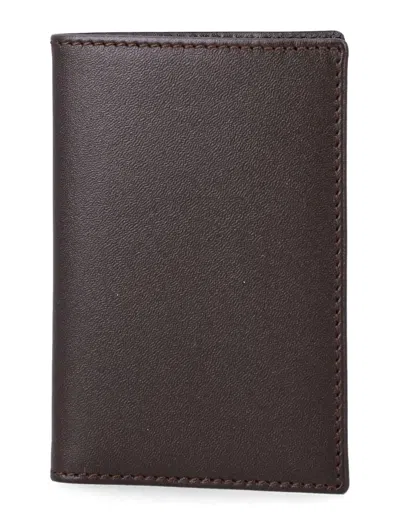 Comme Des Garçons Wallet Leather Bifold Wallet In Brown