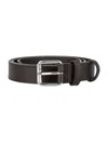 Comme Des Garçons Wallet Leather Buckle Belt In Brown