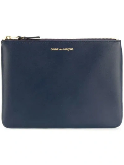 Comme Des Garçons Wallet Leather Classic Group Wallet In Blue