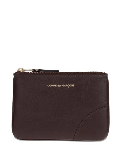 Comme Des Garçons Wallet Leather "classic Line" In Brown