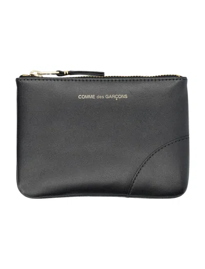 Comme Des Garçons Wallet Leather Credit Card Case In Black