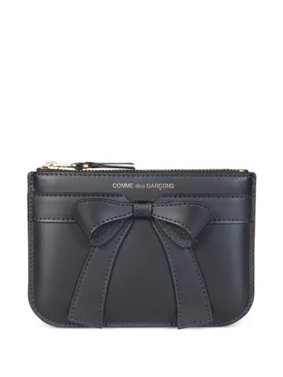 Comme Des Garçons Comme Des Garcons Wallet Leather Credit Card Case In Gray