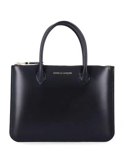 Comme Des Garçons Wallet Leather Mini Bag In Black
