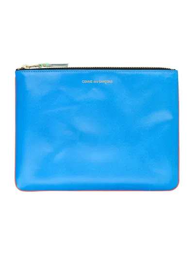 Comme Des Garçons Wallet Leather Super Fluo Pouch