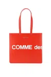 COMME DES GARÇONS COMME DES GARÇONS WALLET LEATHER TOTE BAG WITH LOGO