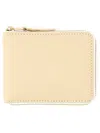 Comme Des Garçons Leather Wallet In Neutral