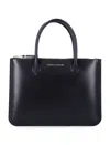 Comme Des Garçons Wallet Leather Wallet Bag With Handles In Black