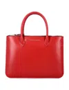 Comme Des Garçons Wallet Leather Wallet Bag With Handles In Red