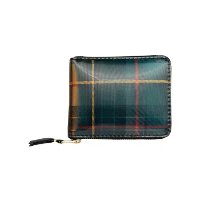 Comme-des-garcons-wallet Lenticular Tartan Wallet In Green