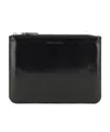 Comme Des Garçons Wallet Logo Embossed Zipped Pouch