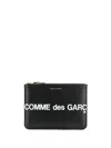 Comme Des Garçons Wallet Logo Print Wallet In Black