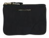 Comme Des Garçons Wallet Logo Printed Leather Wallet In Black
