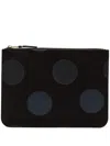 Comme Des Garçons Wallet Logo Zippered Wallet In Black
