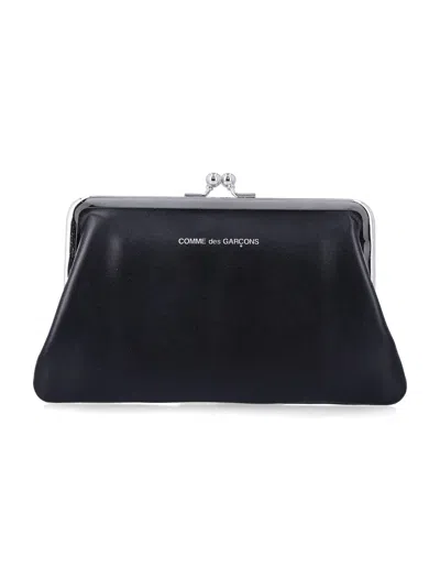 Comme Des Garçons Wallet Medium Smooth Leather Kiss-clasp Purse In Pattern