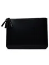 Comme Des Garçons Wallets Large Zipper Medley Leather Pouch