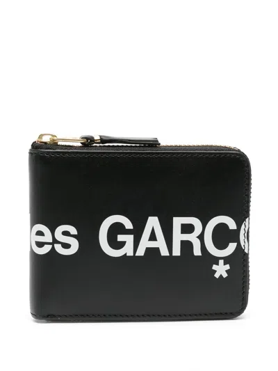 Comme Des Garçons Wallet Huge Logo Wallet In Black