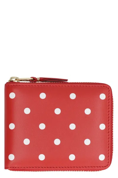 Comme Des Garçons Wallet Mini Leather Wallet In Red