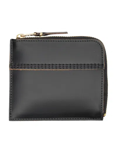 Comme Des Garçons Comme Des Garcons Wallet Mini Triple Stitch Leather Wallet - 9.5 X 11 Cm In Black