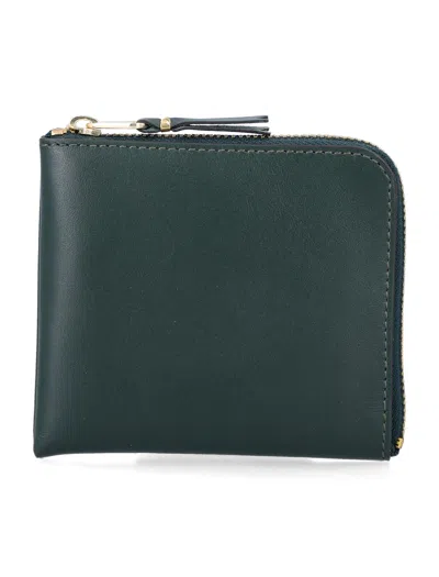 Comme Des Garçons Comme Des Garcons Wallet Minimal Zip Wallet - Compact Design (9.5 Cm X 11 Cm X 1.5 Cm) In Verde
