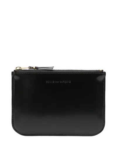 Comme Des Garçons Wallet "mirror Inside" Pouch In Black