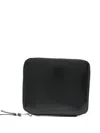 Comme Des Garçons Zip-around Leather Wallet In Black