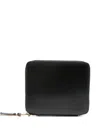 Comme Des Garçons Zip-around Leather Wallet In Black