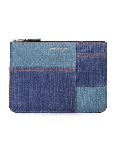 Comme Des Garçons Comme Des Garcons Wallet Modern Graphic Pouch Handbag 16cm X 22.5cm In Blue