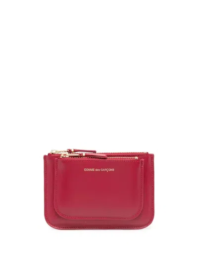Comme Des Garçons Wallet Outside Pocket In Red