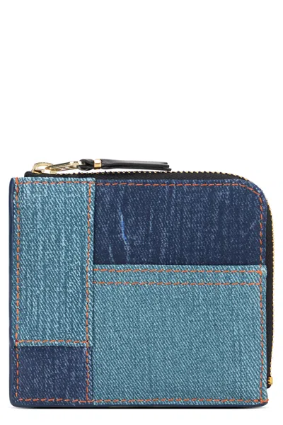 Comme Des Garçons Wallet Patchwork Denim Wallet In Blue