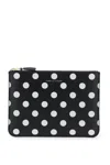 Comme Des Garçons Comme Des Garcons Wallet Polka Dots Pouch In Black
