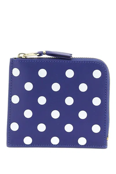 Comme Des Garçons Comme Des Garcons Wallet Polka Dots Wallet In 蓝白色