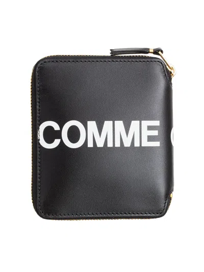 Comme Des Garçons Wallet Portafoglio In Pelle Con Zip In Black