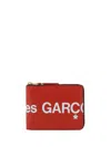 Comme Des Garçons 'huge Logo' Purse In Red