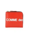 Comme Des Garçons Classic Leather Bifold Wallet With Card Slots In Red
