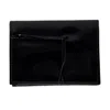 Comme-des-garcons-wallet Reversed Hem Leather Wallet In Black In Nero