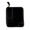 Comme-des-garcons-wallet Reversed Hem Leather Wallet In Black In Nero