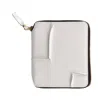 Comme-des-garcons-wallet Reversed Hem Leather Wallet In White In Bianco