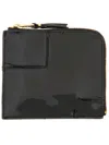 Comme Des Garçons Wallet Reversed Hem Series In Black