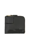 Comme Des Garçons Wallet Reversed Hem Series In Black