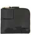 Comme Des Garçons Wallet Reversed Hem Series In Black
