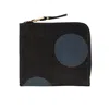 Comme-des-garcons-wallet Rubber Dot Wallet In Black/grey In Nero