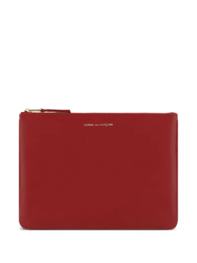Comme Des Garçons Wallet Silk Nylon Blend In Red