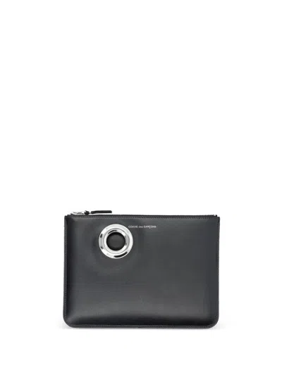 Comme Des Garçons Wallet / Silver Eyelet Accessories In 1 Black