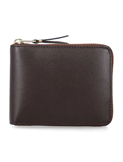 Comme Des Garçons Comme Des Garcons Wallet Sleek Zip-around Mini Wallet - 8.5 X 11 Cm In Marrone