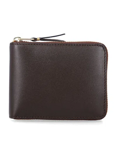 Comme Des Garçons Wallet Small Leather Zip-around Wallet In Brown
