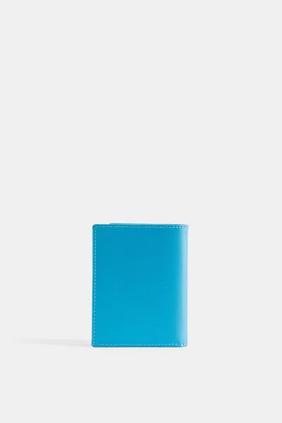 Comme Des Garçons Wallet Smooth Cowhide Leather Wallet In Blue