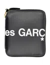 Comme Des Garçons Wallet Huge Leather Zip Around Wallet In Black